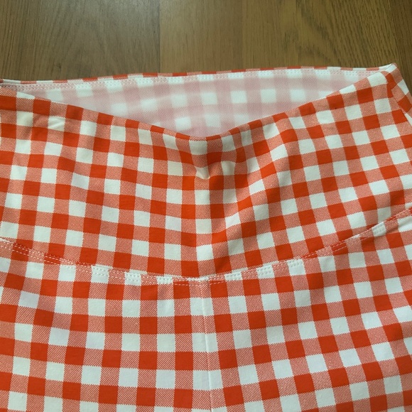 Teezher Orange Gingham Capri Slim Waist Pants NWT - Picture 9 of 11